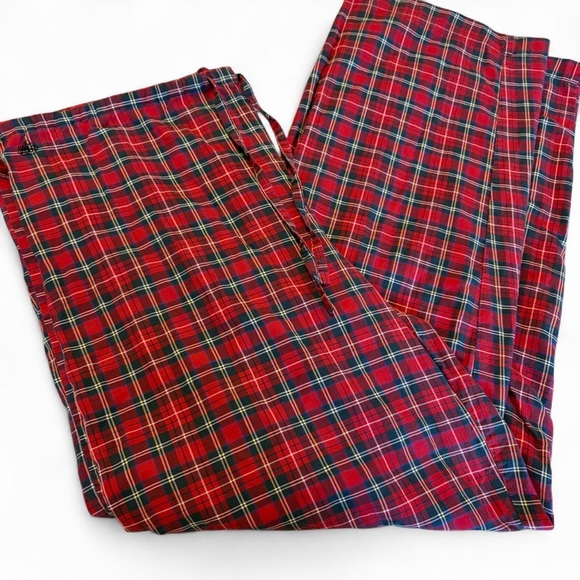 Lauren Ralph Lauren Red Tartan Pajama Vintage Pants Large - Picture 3 of 5